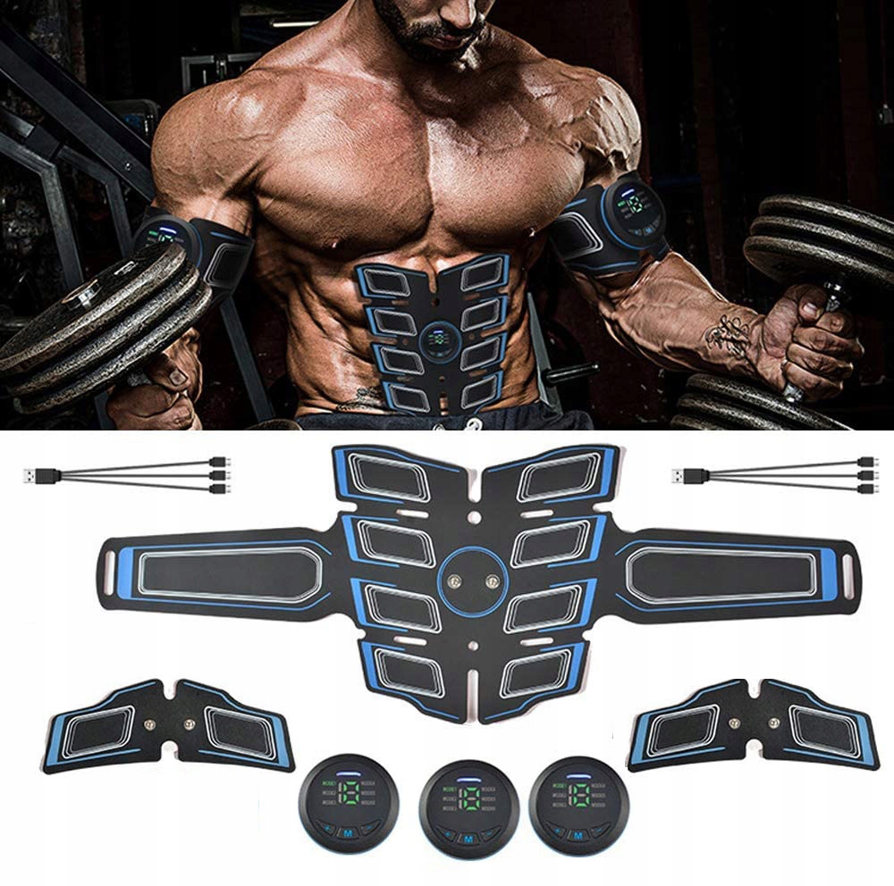 ELEKTROSTYMULATOR STYMULATOR MIĘŚNI BRZUCHA 3x EMS Partie ciała biodra brzuch