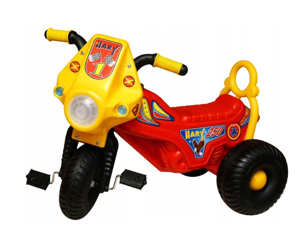 Rowerek trójkołowy Motor Hary czerwono-żółty