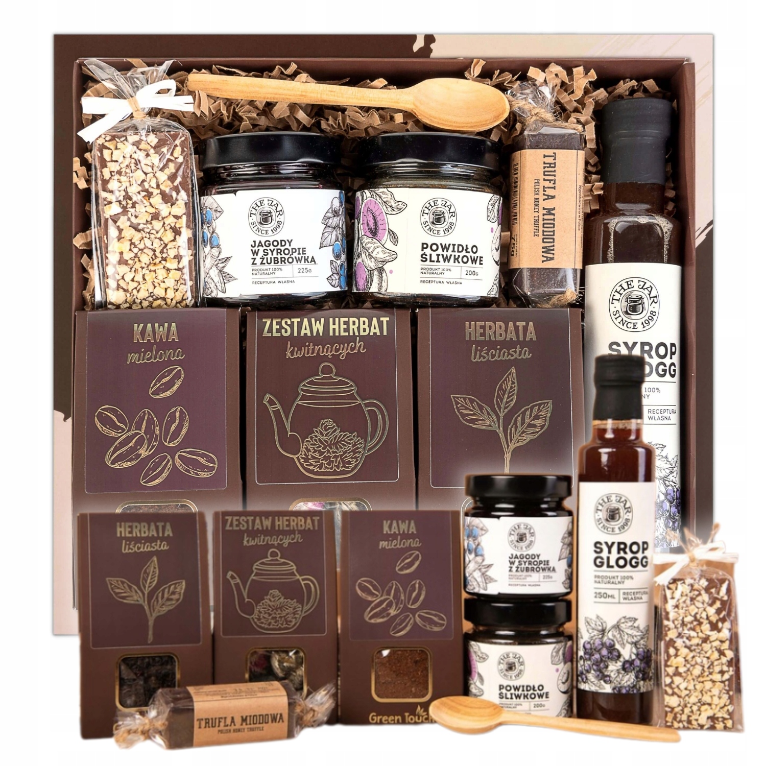 Kosz Prezentowy Zestaw Herbat Kwitnących Kawa Na Wielkanoc Upominek