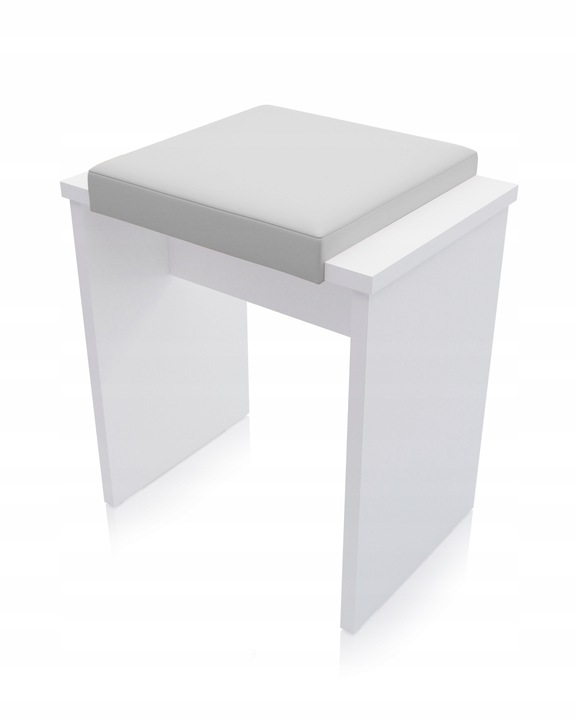 

Taboret Simple biały szary do biurka toaletki