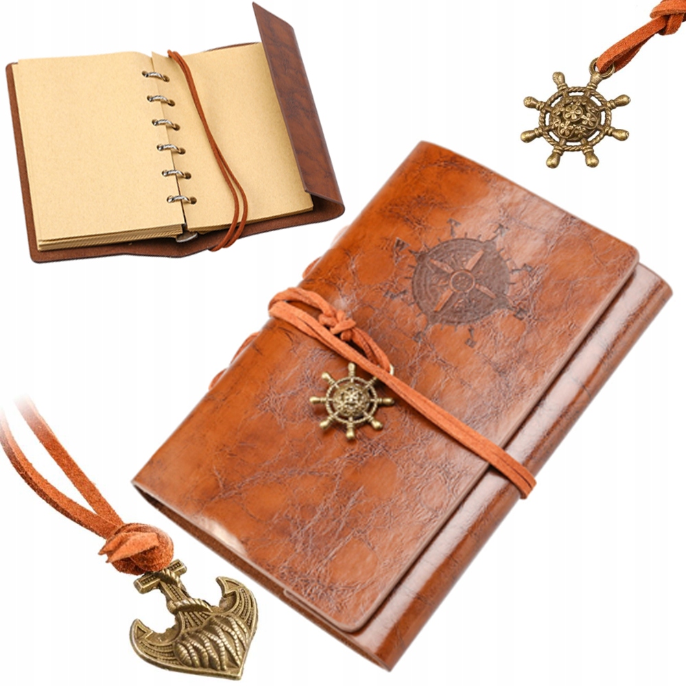 

Duży Pamiętnik Notes Podróżnika Vintage Dziennik
