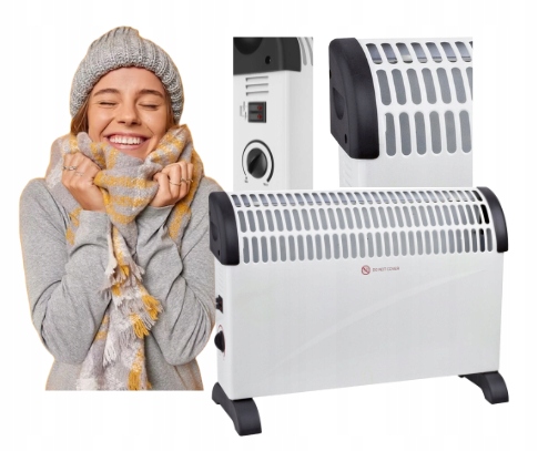 Elektrický konvektorový ohřívač Farelka 2000 W s termostatem, 3 režimy provozu