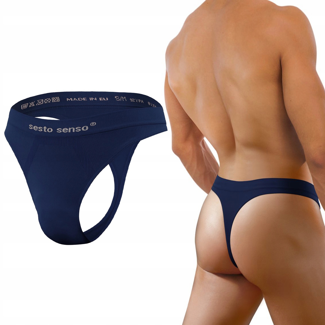 

Stringi męskie Sesto Senso sportowe Bezszwowe L/XL