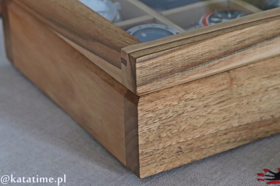 SKRZYNECZKA KASETKA PUDEŁKO BOX NA 10 ZEGARKÓW DREWNIANA ROBIONA RĘCZNIE Stan opakowania oryginalne