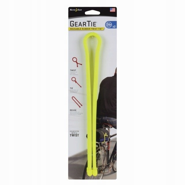 

Zestaw linek Gear Tie 24 gumowy żółty neon 2 szt