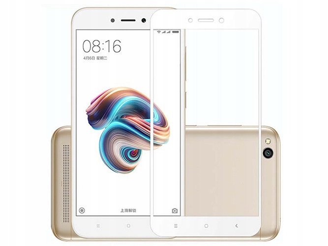 

Xiaomi Redmi 5A Szkło Hartowane 3D 9H Białe Pełne