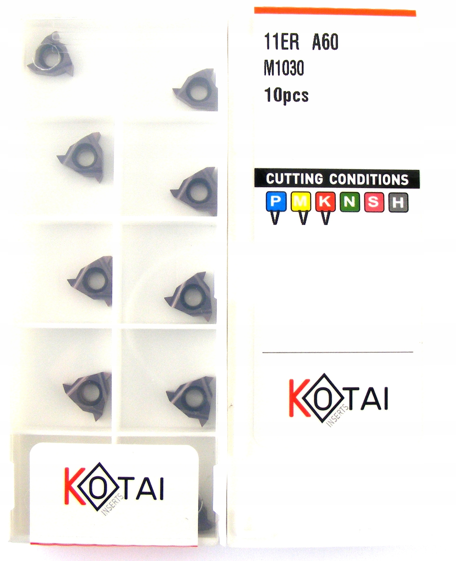 PŁYTKI DO GWINTU ZEWNĘTRZ 11ER AG60 0,5-1,5 60'