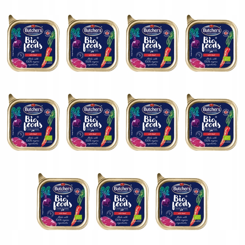 Butcher's Bio Foods, krmivo pro psy, s hovězím masem, paštika 150 g X11