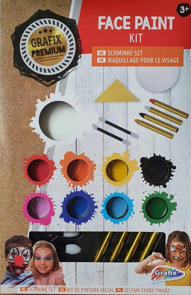 

Farbki do Twarzy duże 16 elementów Premium Grafix