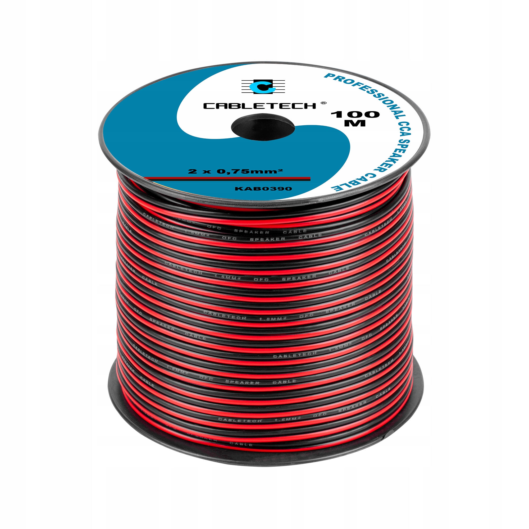 Акустический кабель cabletech KAB0390 2 x 0,75 мм2 100 м