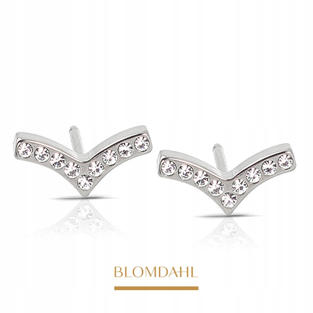 Hypoalergenní Náušnice Blomdahl Brilliance Wing Crystal 8 mm