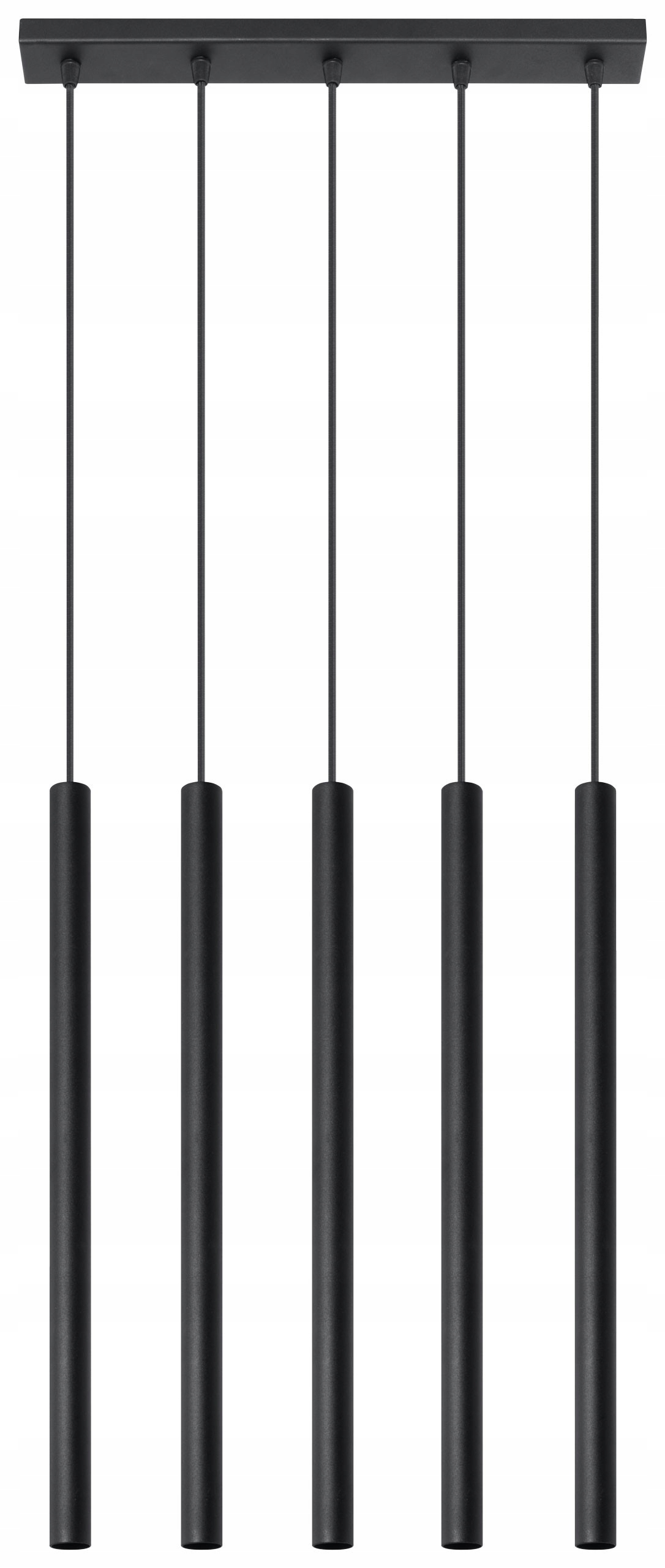 

Lampa Wisząca Pastelo 5 Czarna tuby SL.0472 Sollux