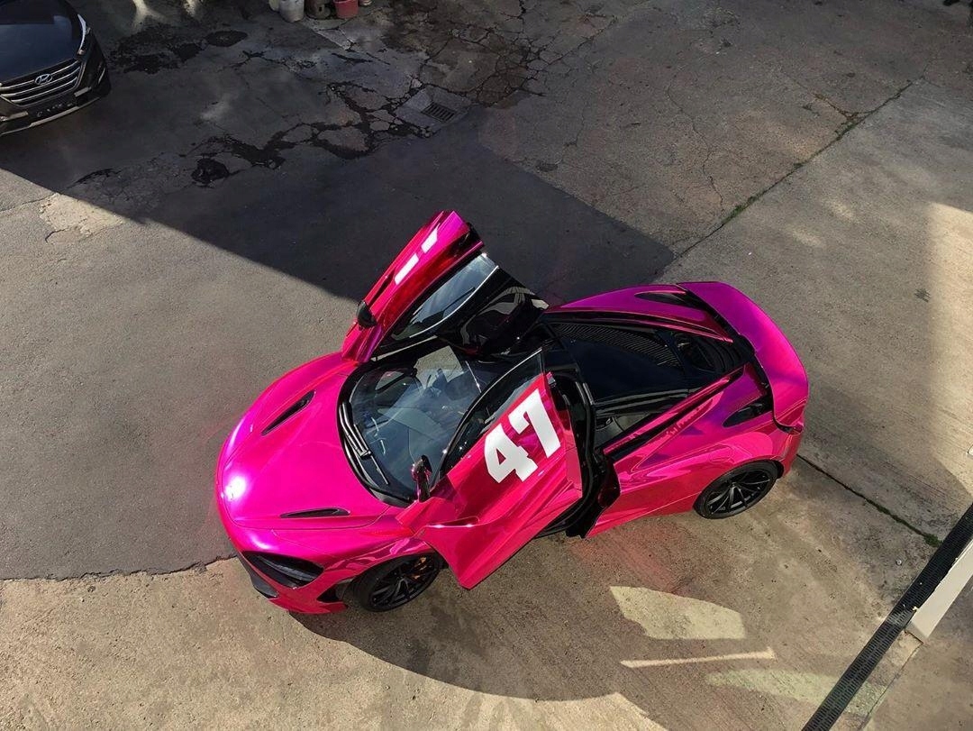 Folia SUPER CHROM Pink GLOSS HEXIS 137cm x 20cm Producent HEXIS