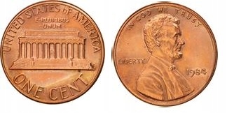 1 cent USA (1984) - Abraham Lincoln Mennica Denver