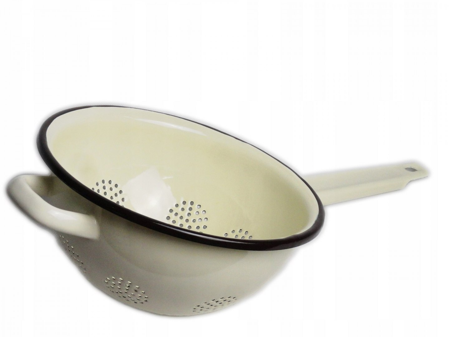 

Cedzak Emaliowany Z Rączką 22 CM Cedzidło Silesia