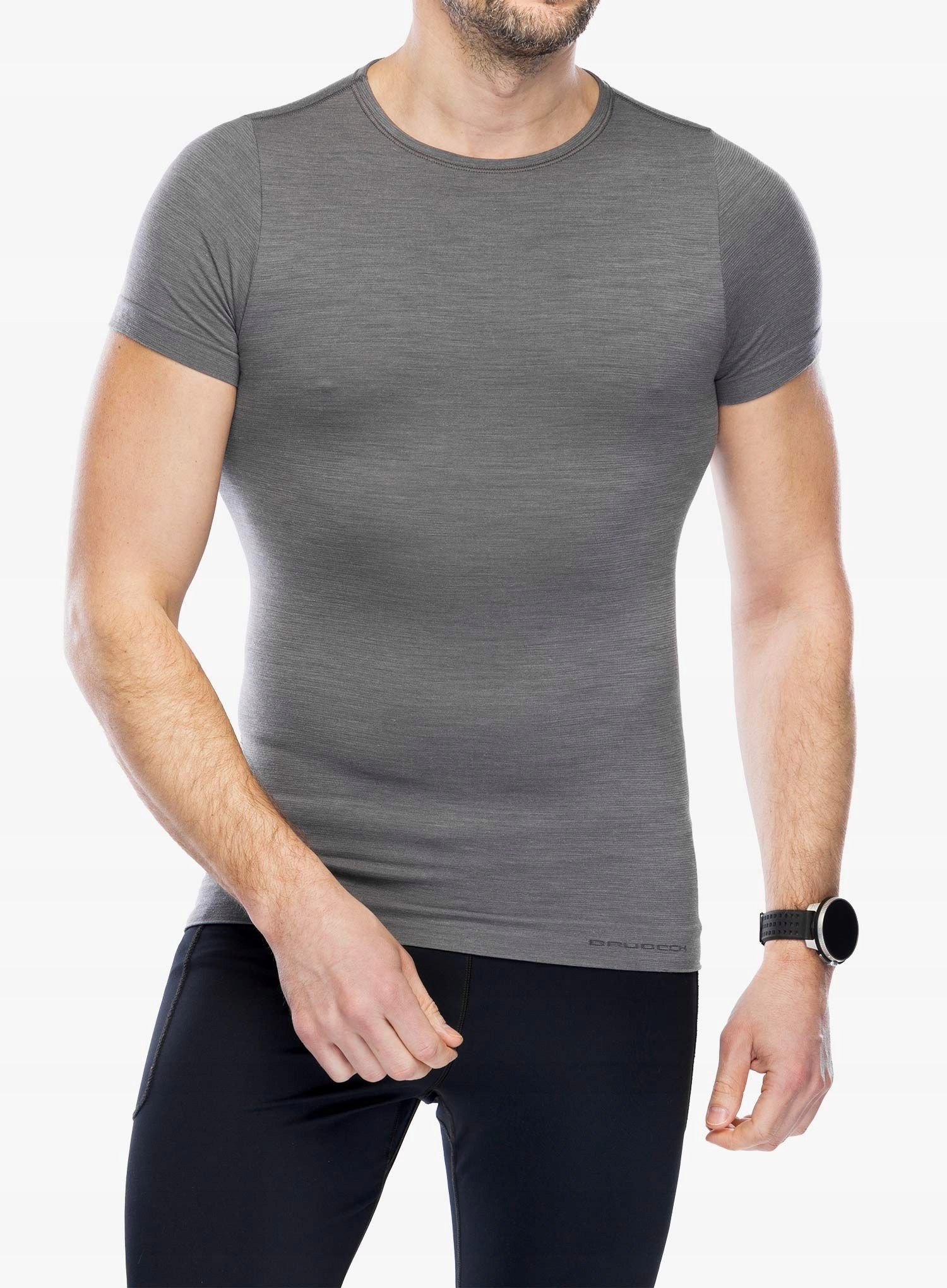 Tričko tričko Brubeck Comfort Wool antracit M