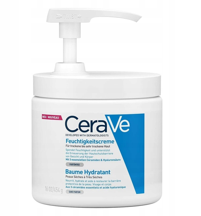 CeraVe Moisturising Cream krem do ciała do suchej skóry 454 g