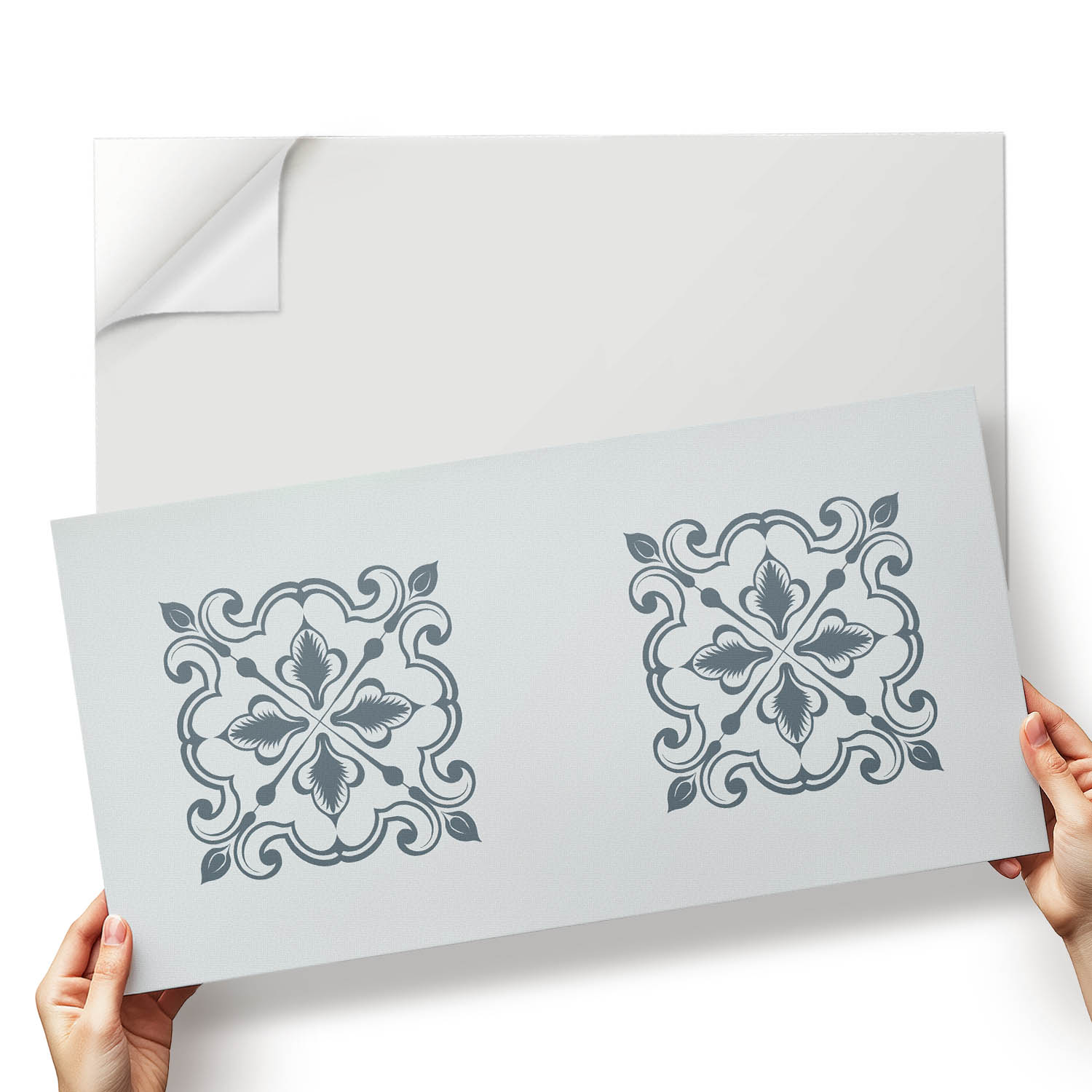 Sada samolepících dlaždic Ornamenty s rostlinným motivem 6x60x30 cm