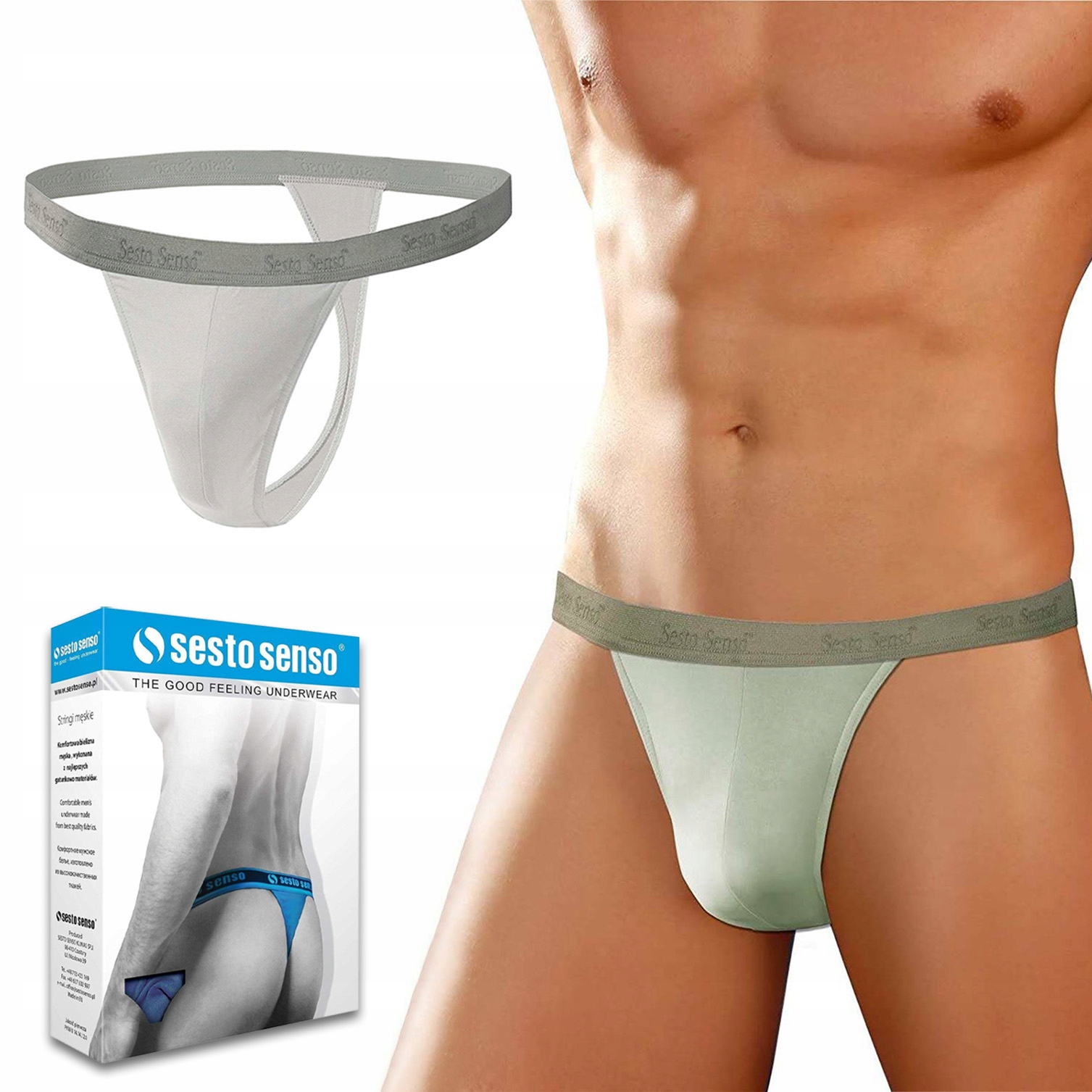 

Sesto Senso Tiger stringi męskie bawełniane - M