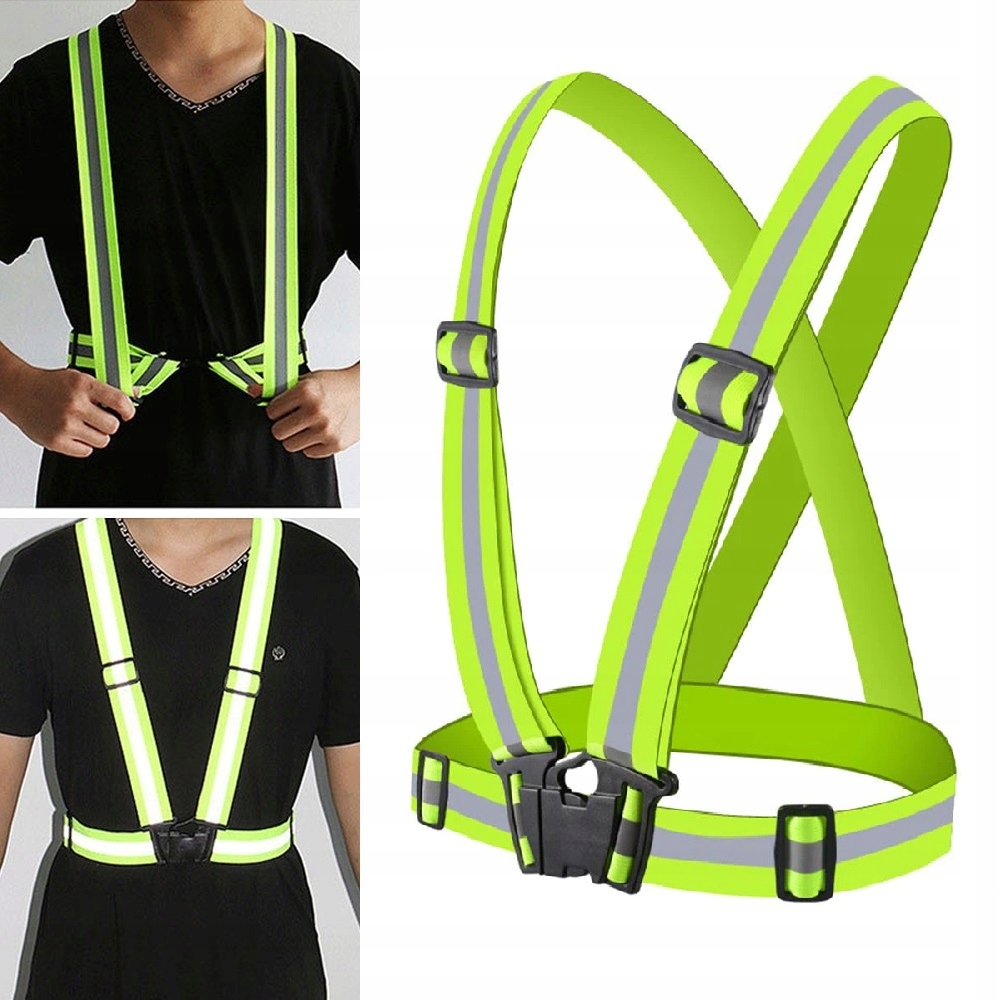 SZELKI ODBLASKOWE KAMIZELKA NA MOTOR ROWER BIEGI Marka Raltek