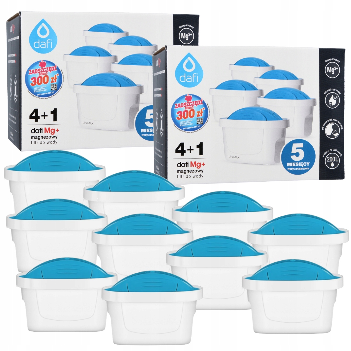 10x filtr magnezowy wkład filtrujący Dafi Unimax Mg+ 10 szt.
