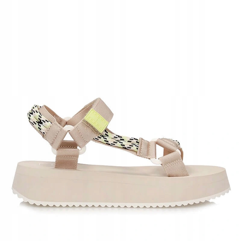 Dámské sandály Tommy Hilfiger Jeans EN0EN02970AESW8B white clay béžové