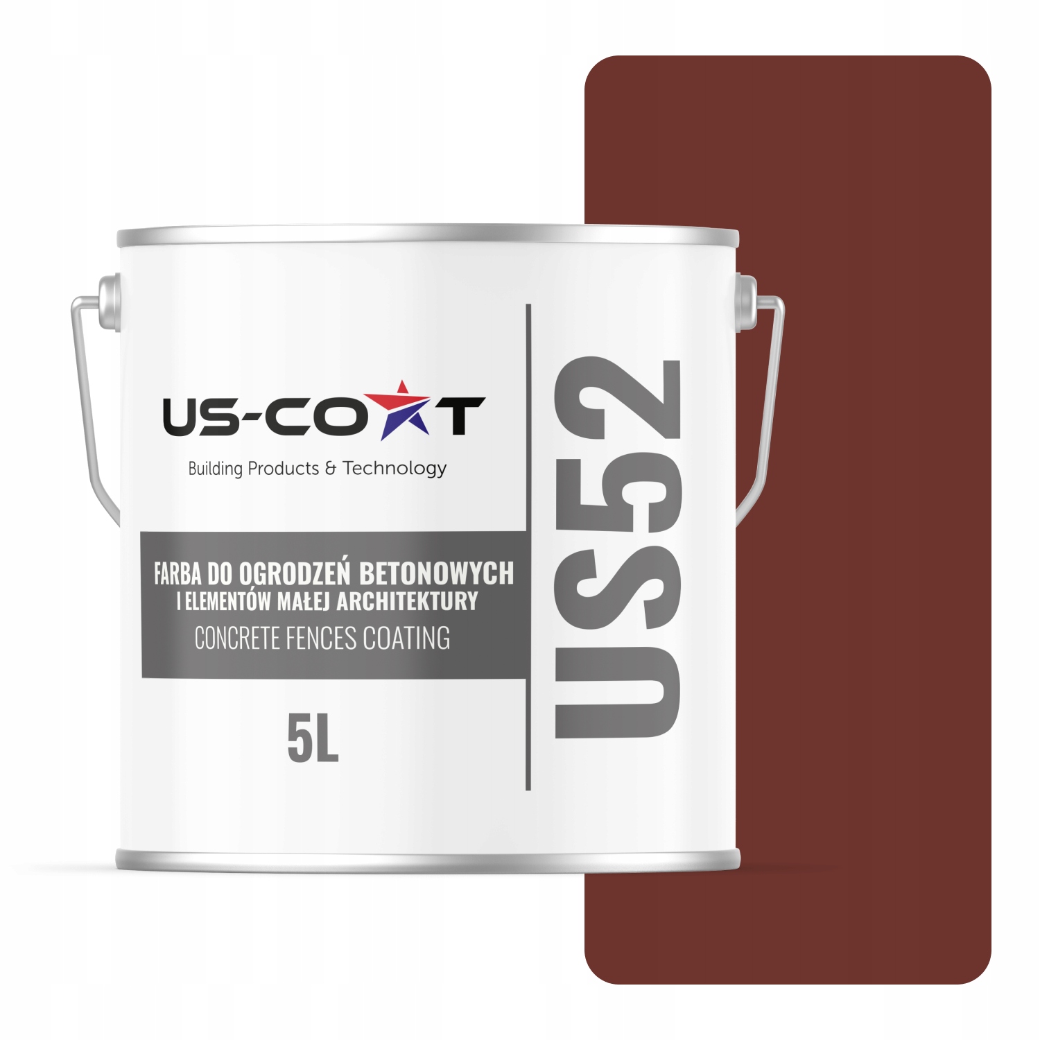 Farba Na Betón Maľovanie Plotov Betónová Čerešňová RAL3009 5L