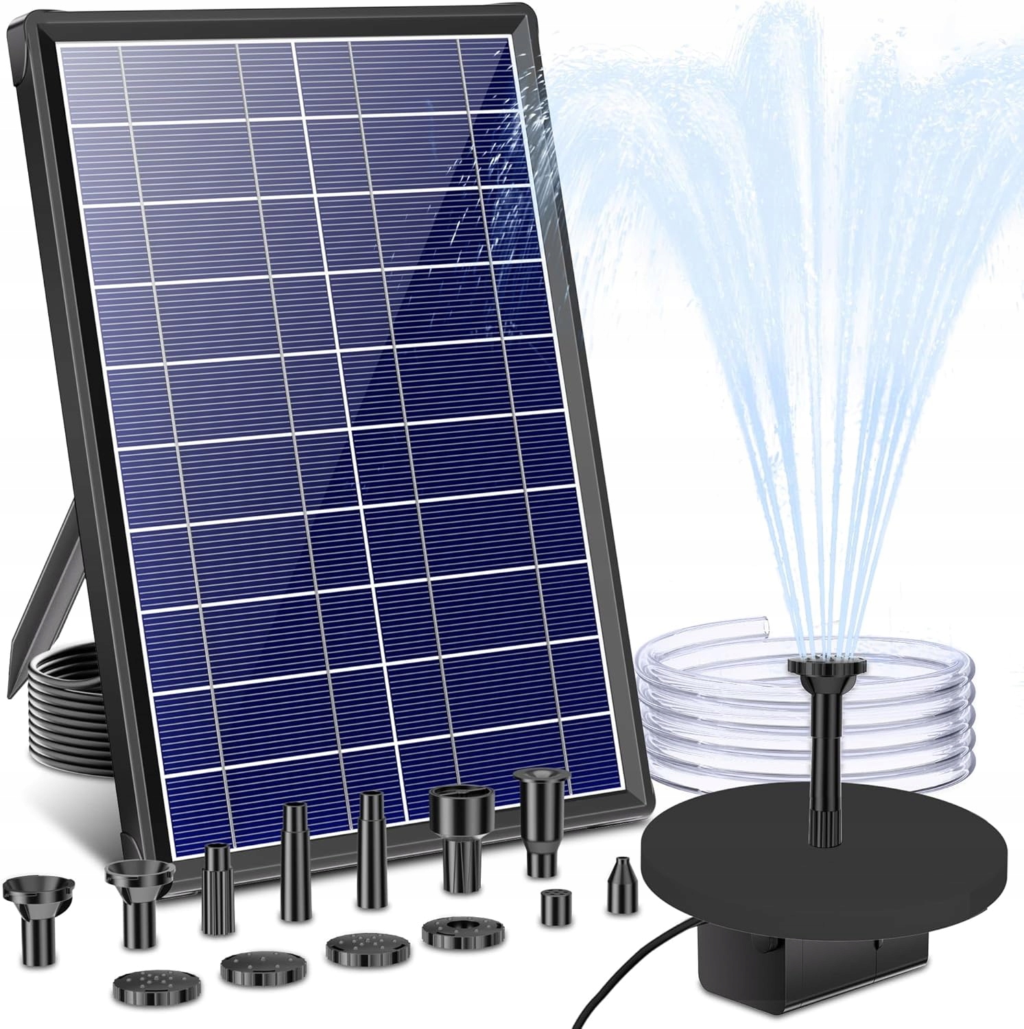 Solární Čerpadlo Pro Fontánu 7,5W 300L/H 10 Trysek Filtr Diy