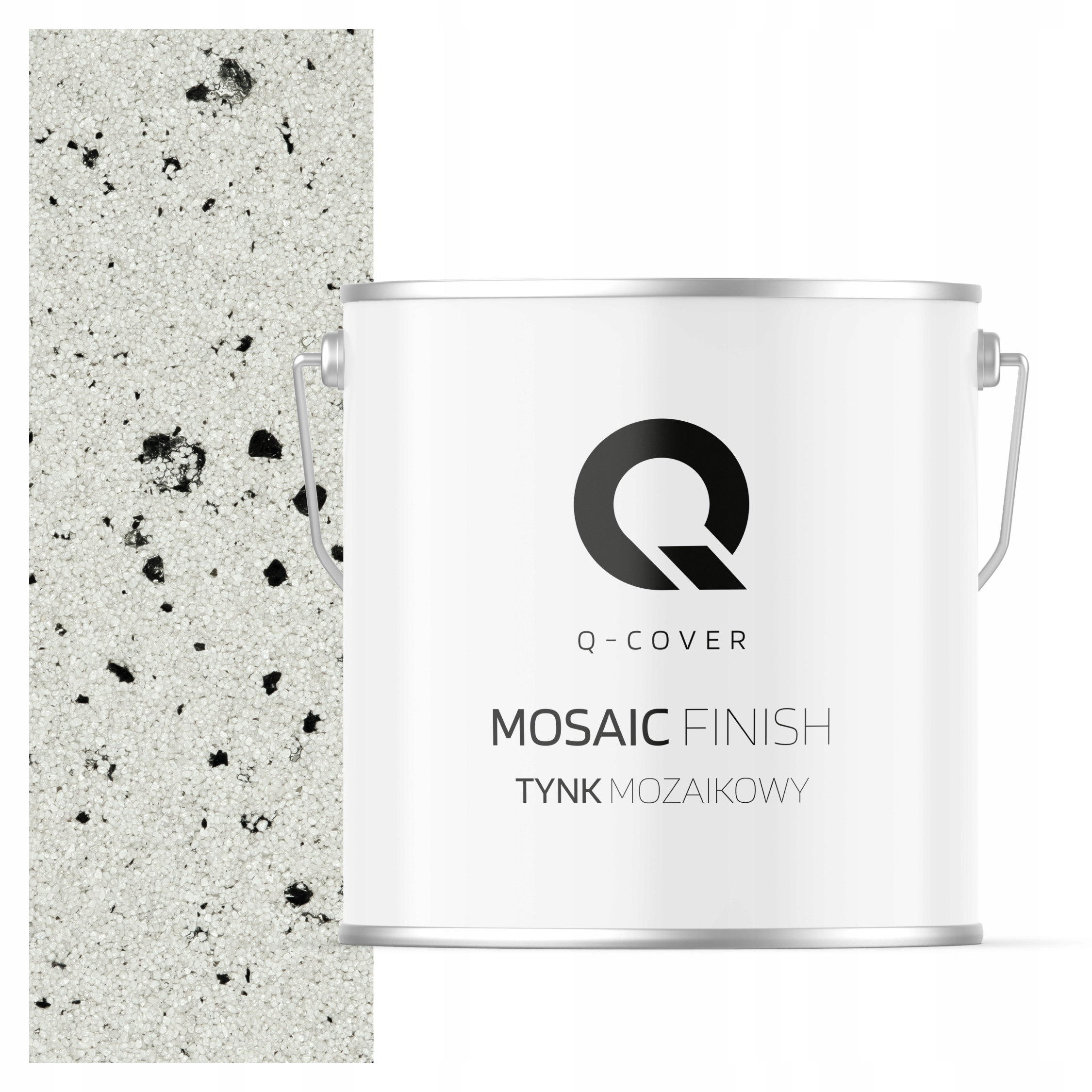 Mozaiková Omítka Mozaika 7 Kg Bílá S Černou Slídou M02 Prémiová Ozdobná Fasáda
