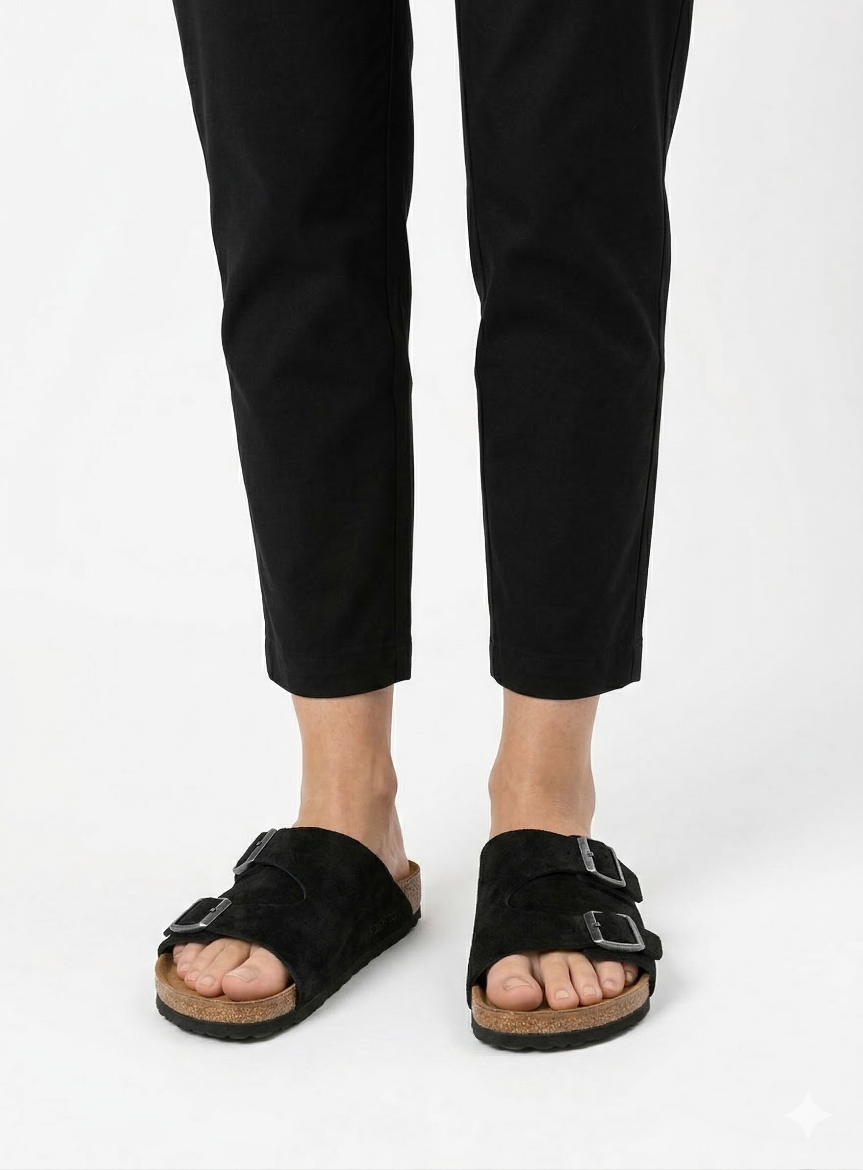 Birkenstock Černé Nazouváky S Pásky A Semišovým Svrškem 38 I2A