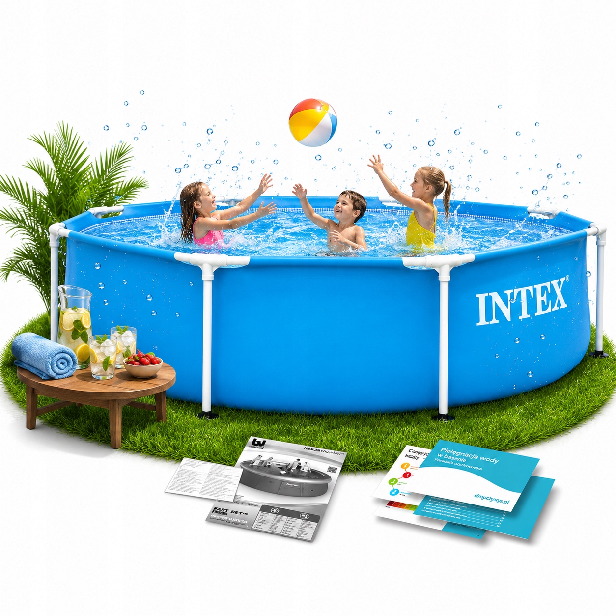 Basen Stelażowy Intex Metal Frame 28205 244 x 51 cm