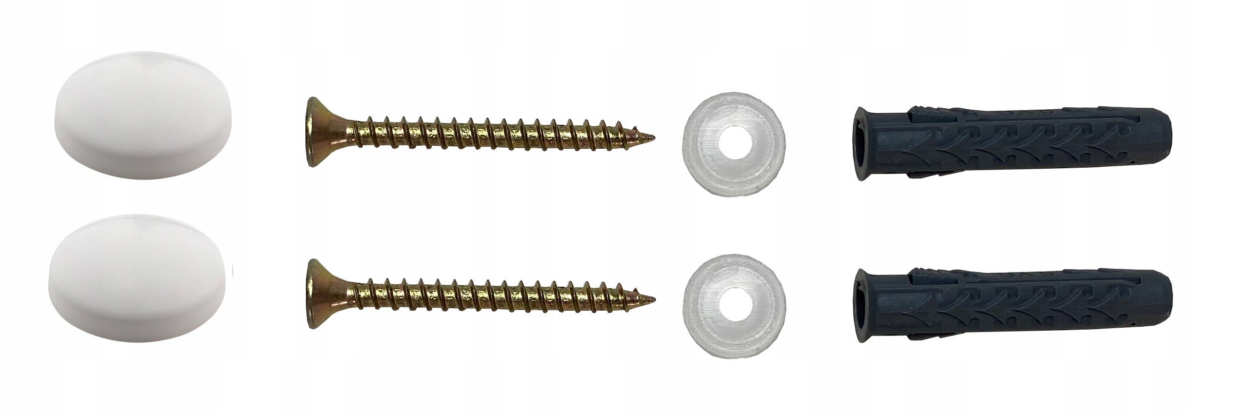 ZAŚLEPKI WKRĘTÓW + KOŁKI MOCUJĄCE DO UCHWYTÓW ZESTAW MONTAŻOWY LOFT Kod producenta białe zaślepki
