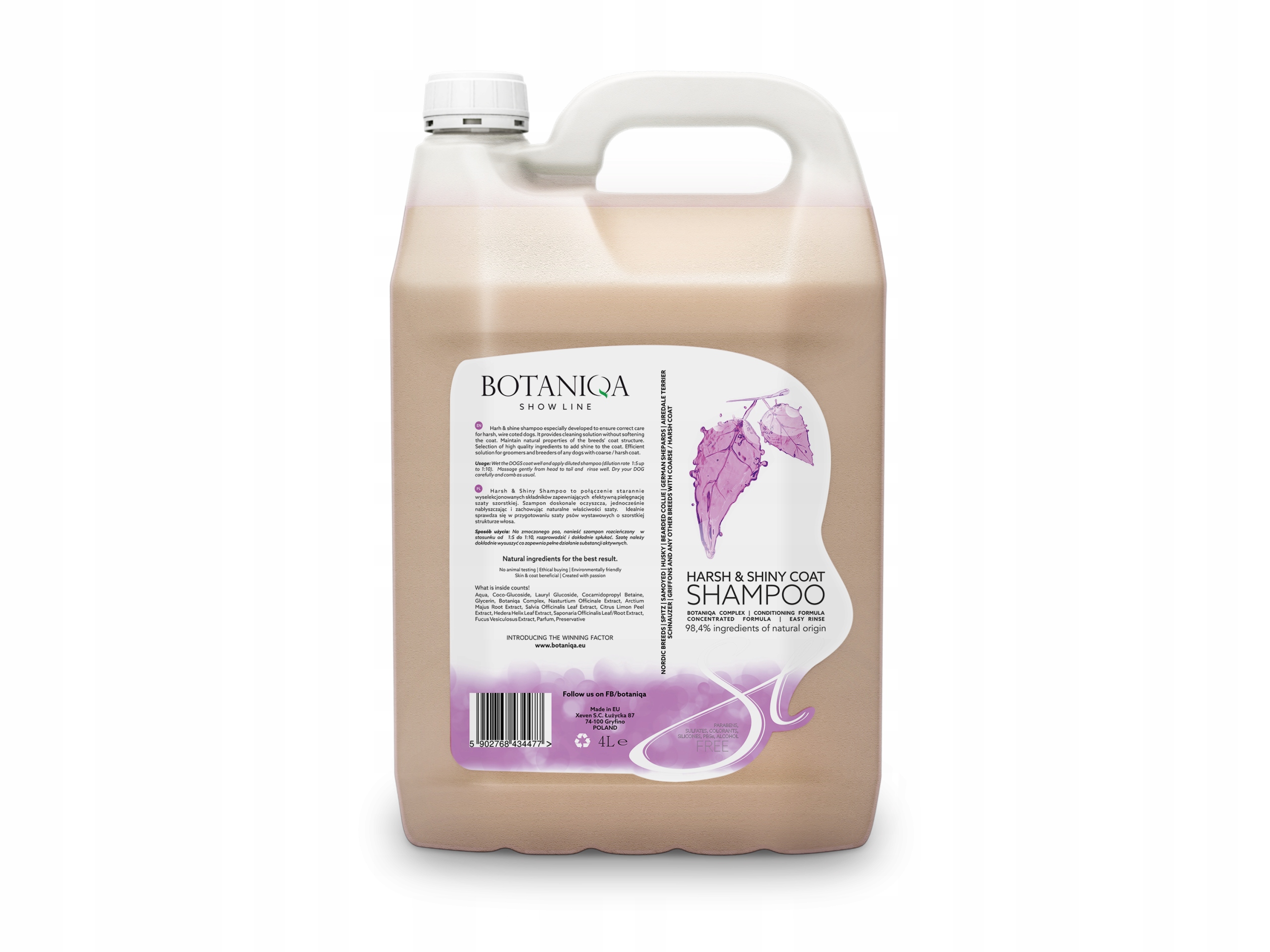 Levně Šampon pro drsnosrsté psy Show Line Harsh & Shiny Coat Shampoo 4 L