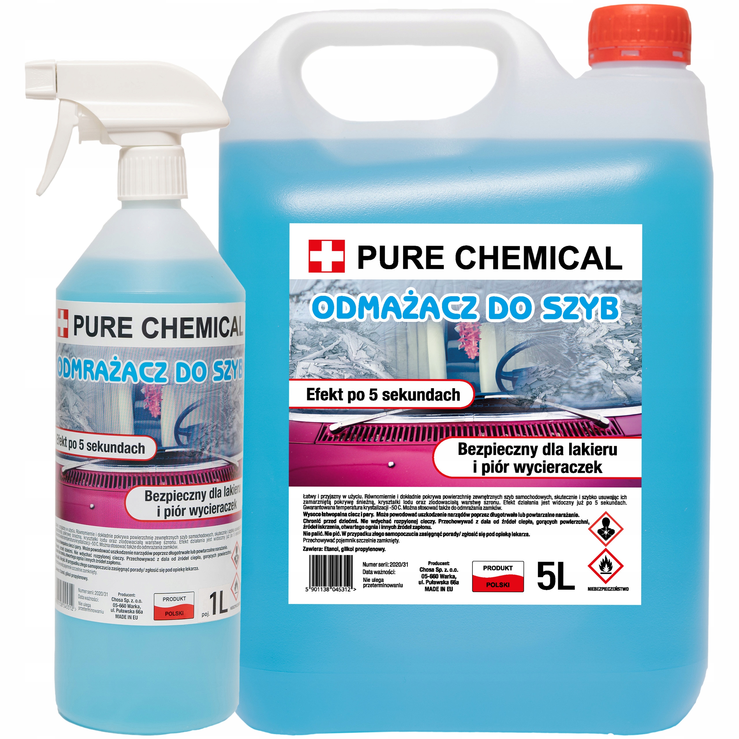 

Odmrażacz Do Szyb Mocny 5L 1L W Sprayu