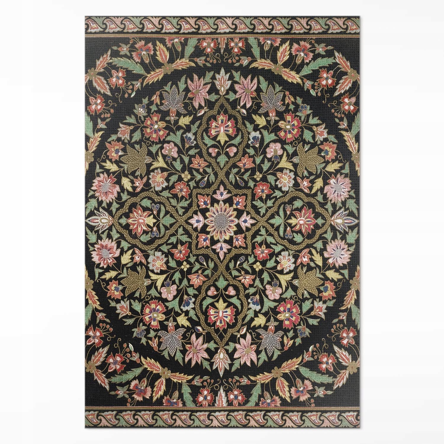 Vinylový koberec do kúpeľne, vodotesný, farebný hippie vzor, 120 x 180 cm