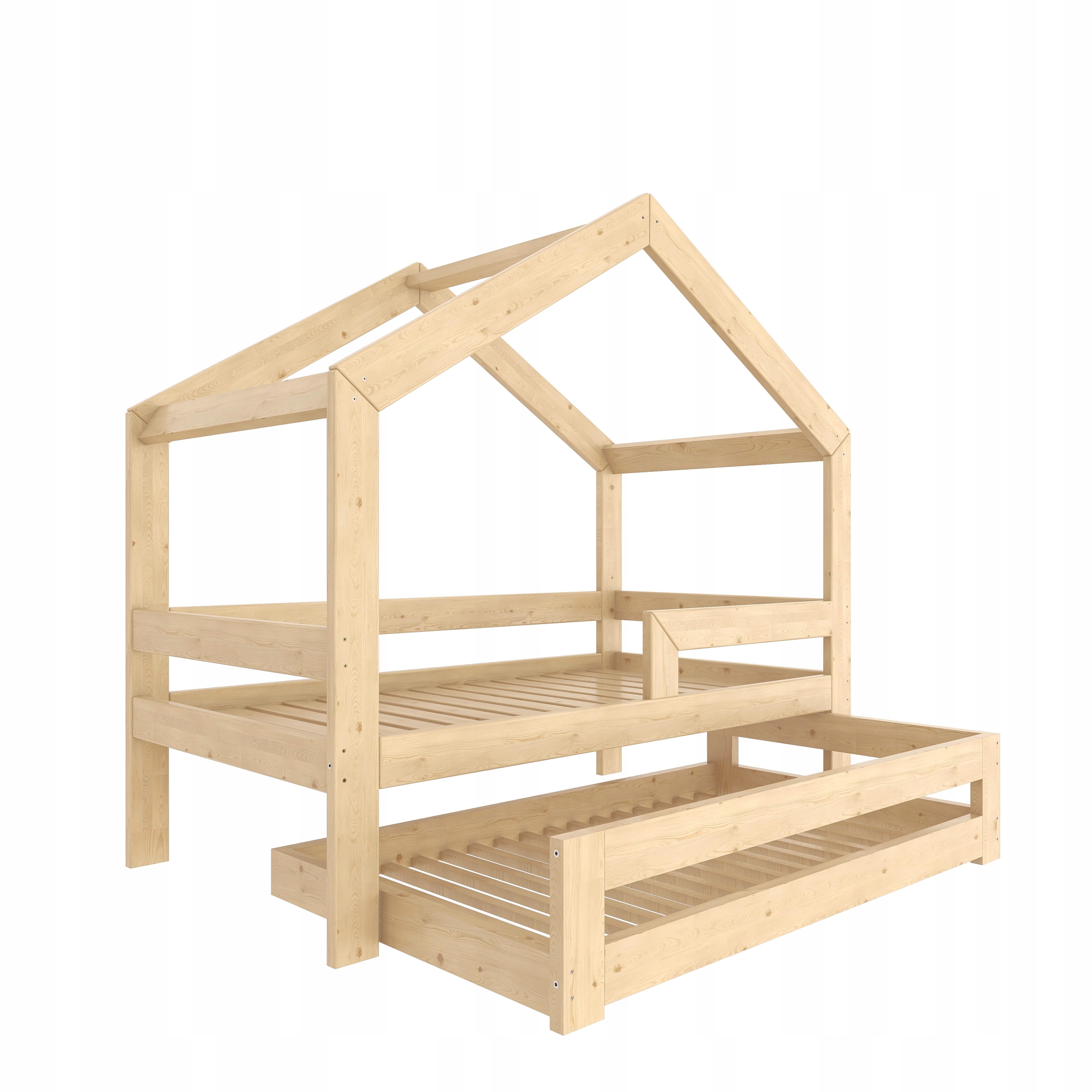 DZIECIĘCE ŁÓŻKO DWUOSOBOWE DOMEK 90X200 PIĘTROWE WYSUWANE DLA DZIECKA Marka inna