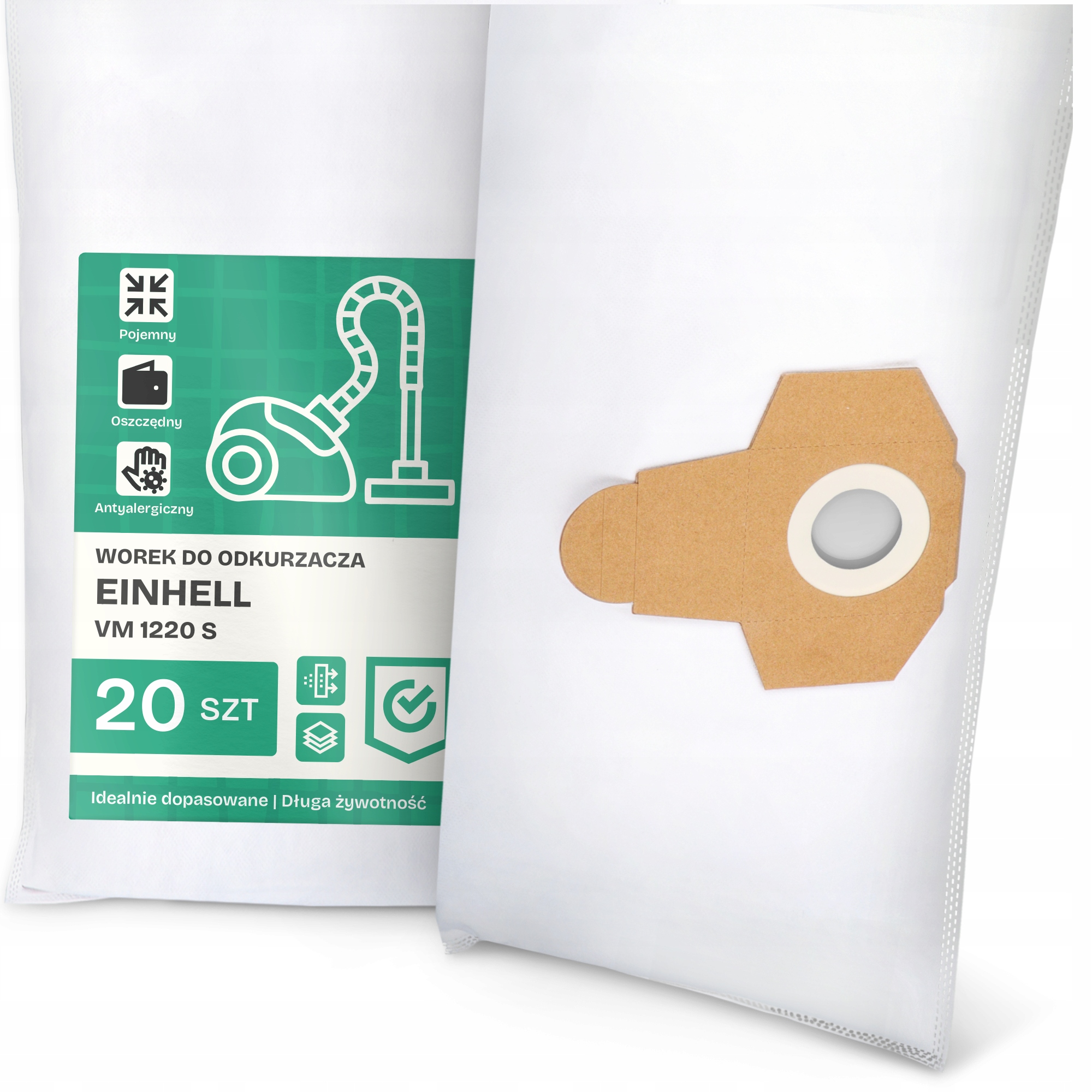 20x Sáček do Vysavače Einhell VM 1220 S Syntetický Textilní Velký G9