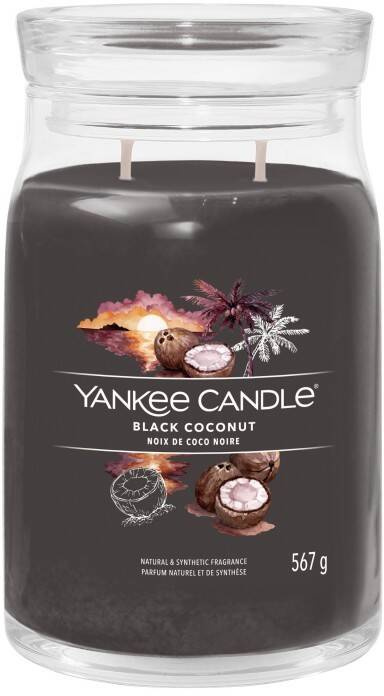 Yankee Candle Jar Floral Black Coconut, velká sójová svíčka se 2 knoty 567 g