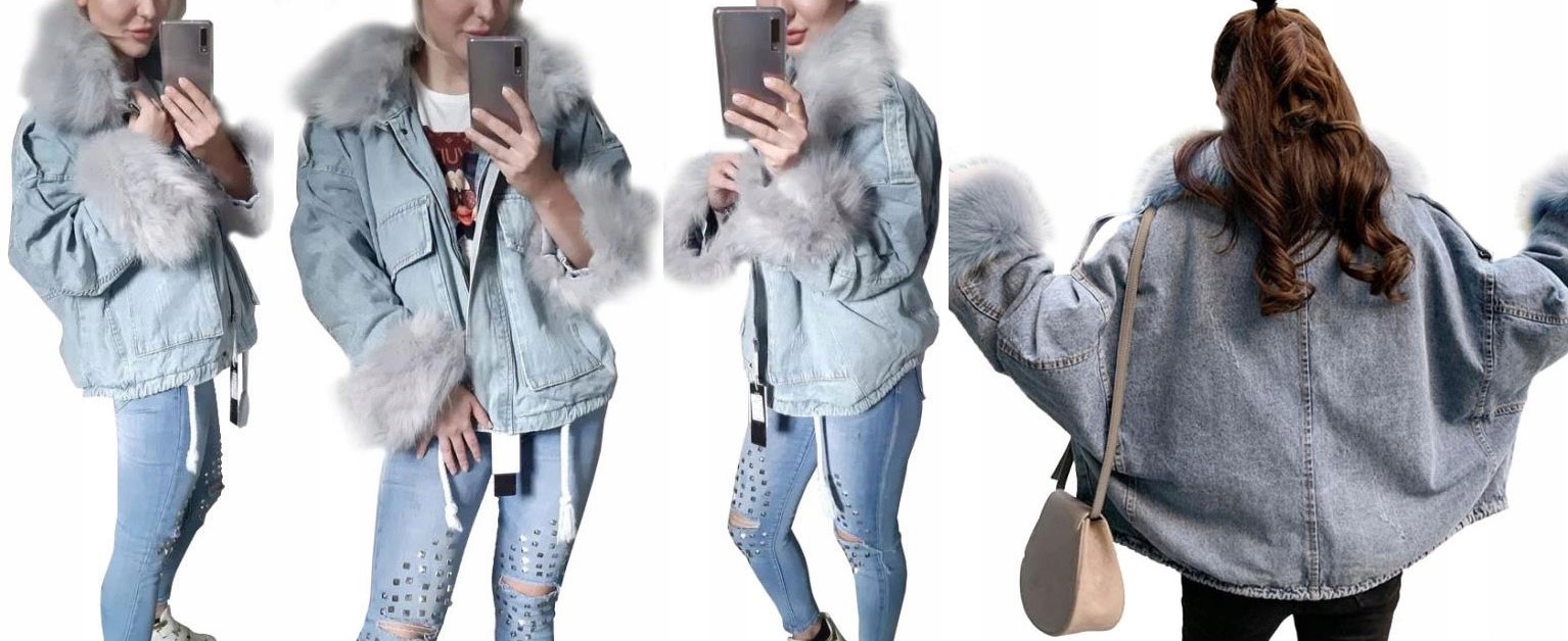 

Kurtka Jeansowa Z Futerkiem Katana Futerko Miś S