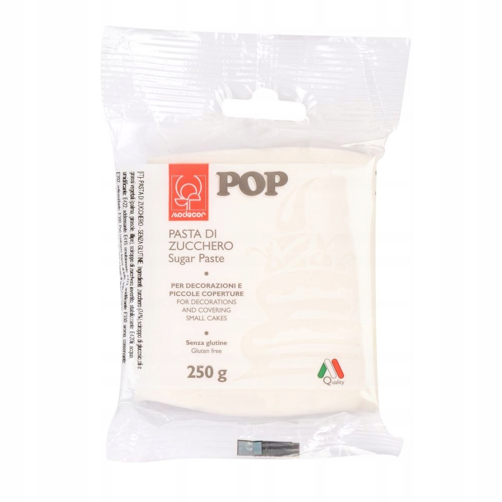 Levně Cukrová hmota Pasta Di Zucchero Pop Bianco Candido 250 x 2 g Modecor