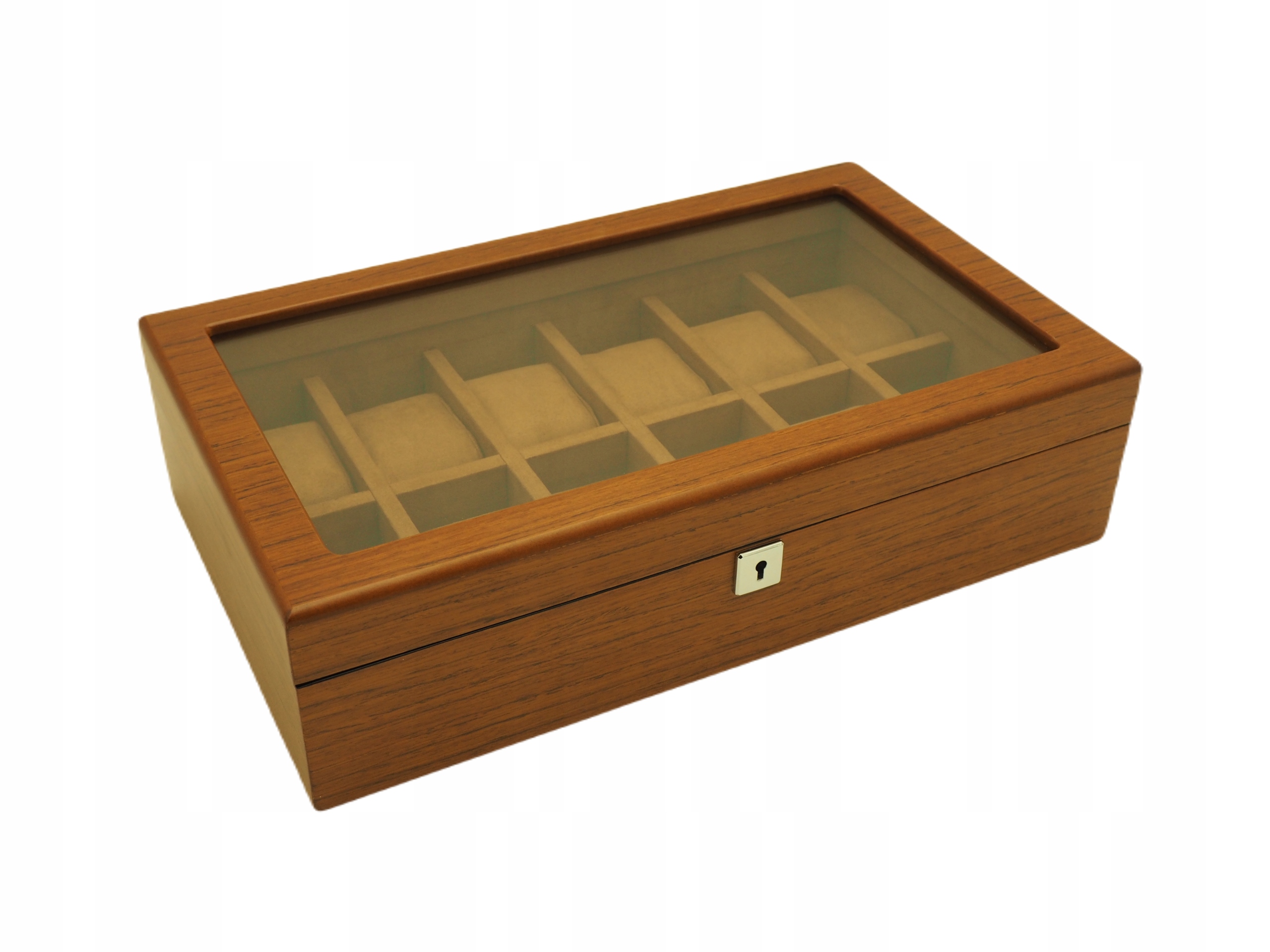 PUDEŁKO SZKATUŁKA NA 12 DUŻYCH ZEGARKÓW ZAMEK KLUC