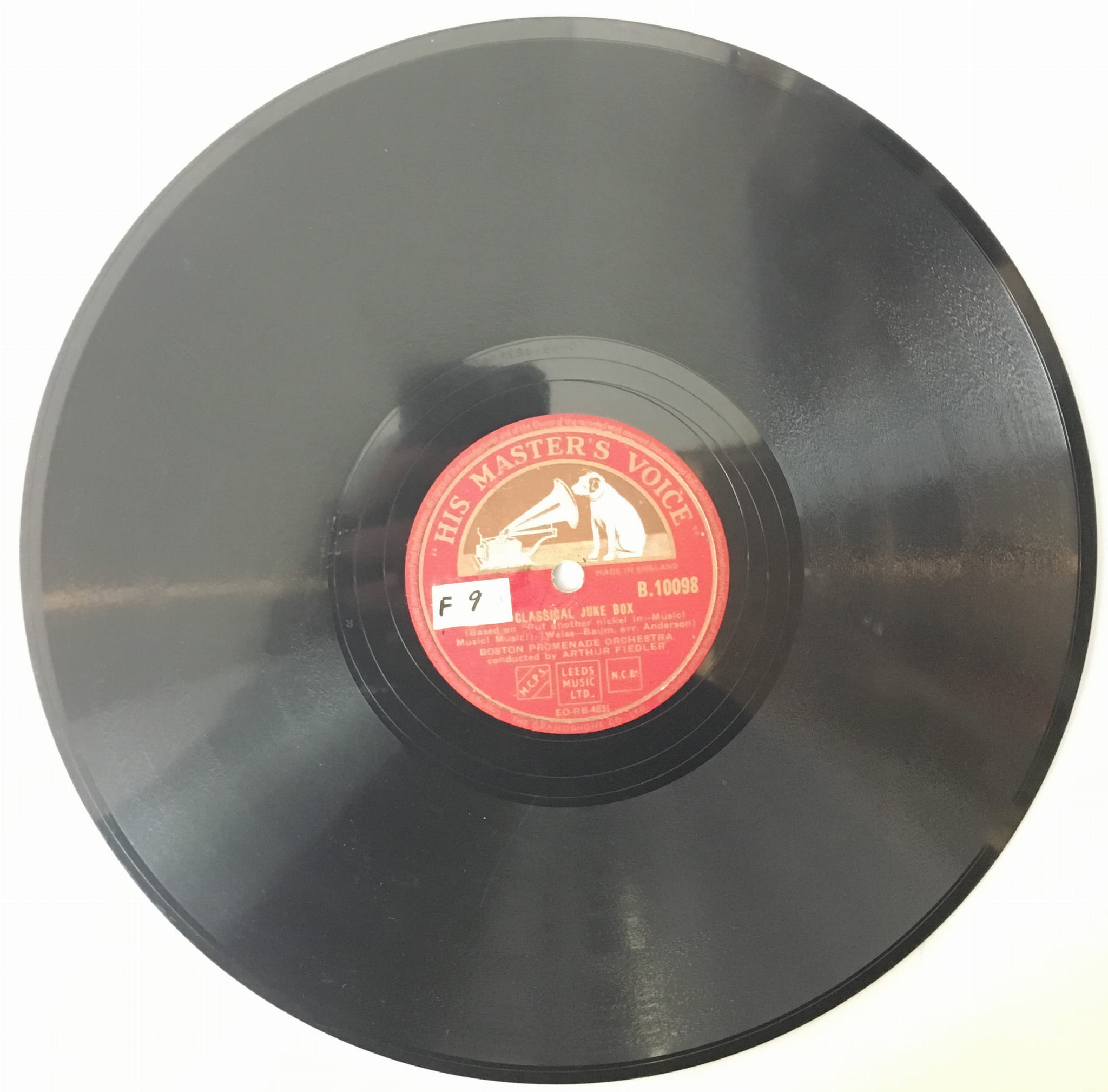 Boston Promenade Orchestra Classical Juke Box / The Continental B10098 HMV