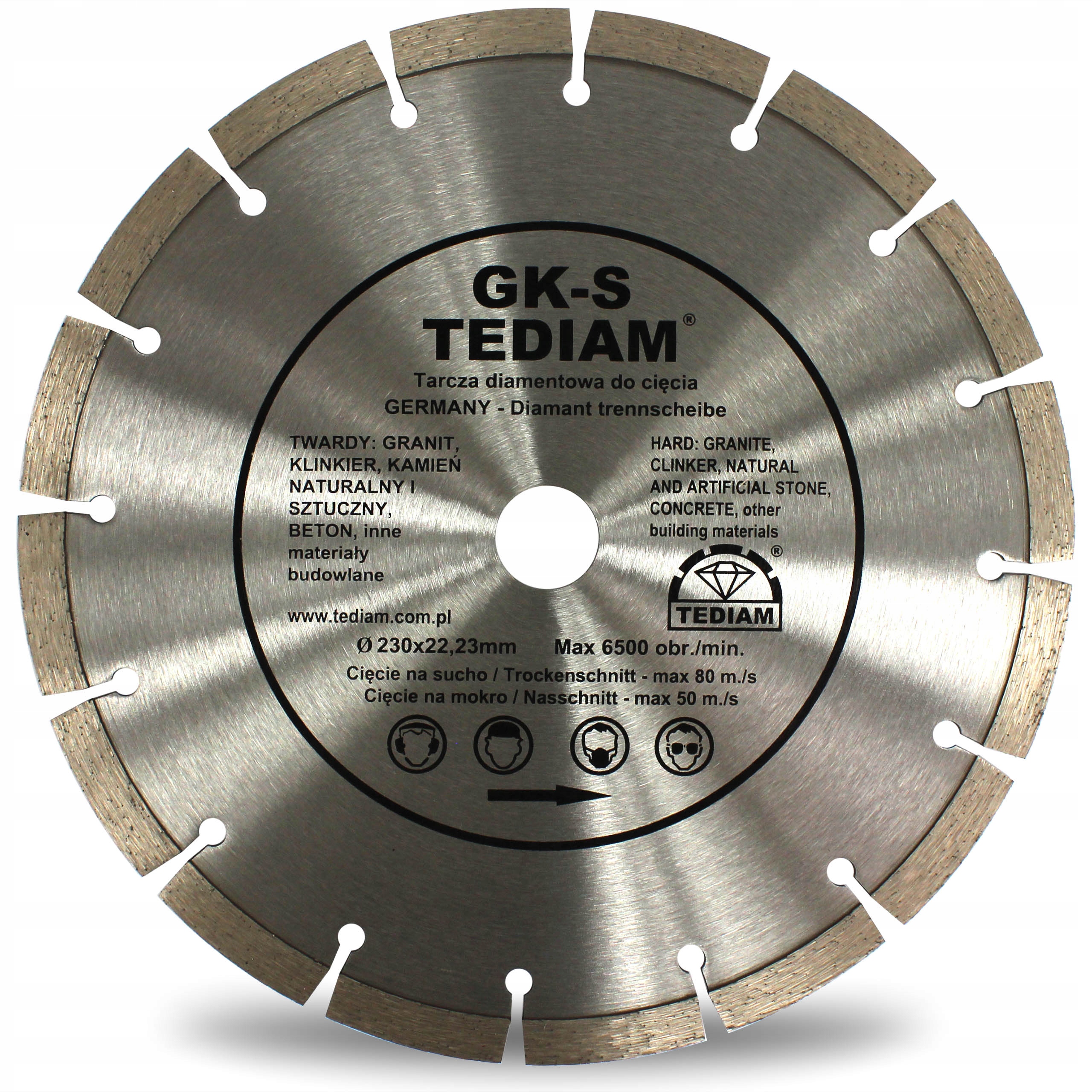 

Tarcza Diamentowa 230/22,2 Gk-s Kostka Beton