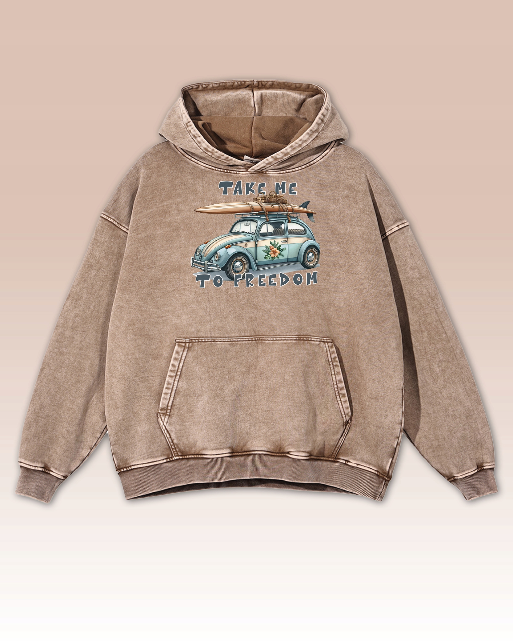Mikina Take me to freedom Garbus Svoboda Automobilový průmysl Béžová M