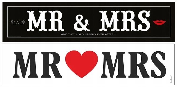 TABLICE WESELNE ŚLUBNE NA SAMOCHÓD AUTO 42 WZORY