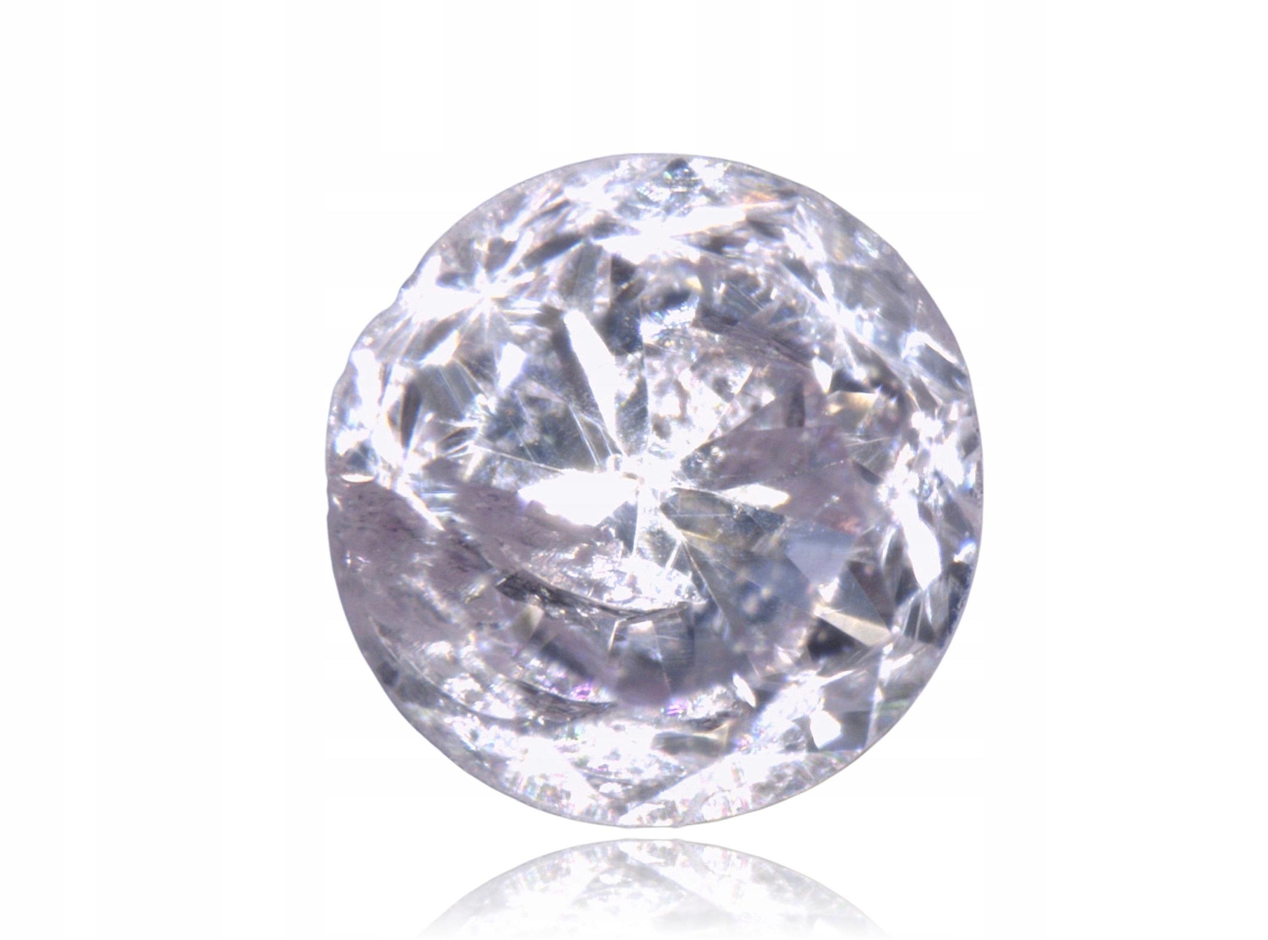 Přírodní Diamant 0.05ct Růžový Briliant I3 eCertifikát Wbd