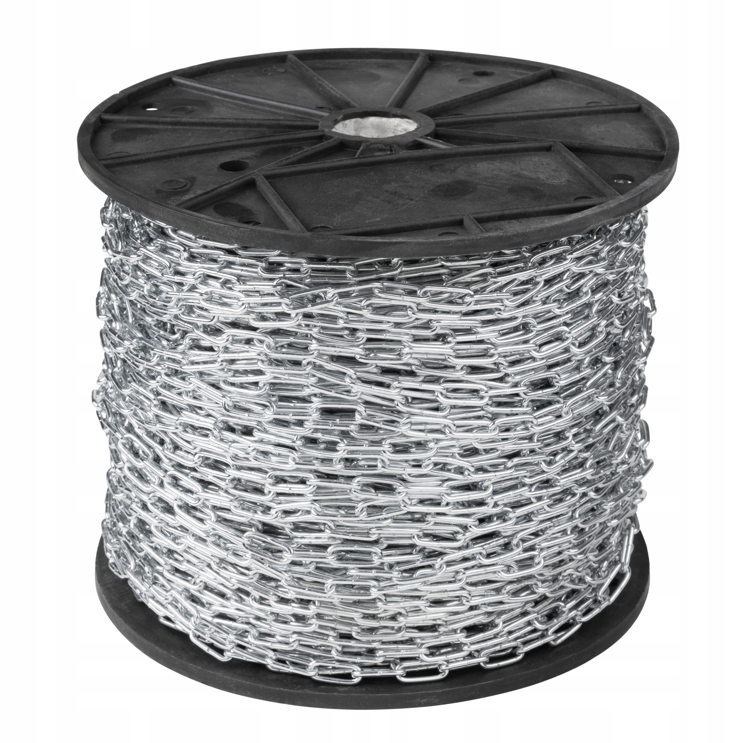 Pozinkovaný řetěz 2 mm 100 m Din 5685/A D1 s krátkým článkem ocel C15 125 kg