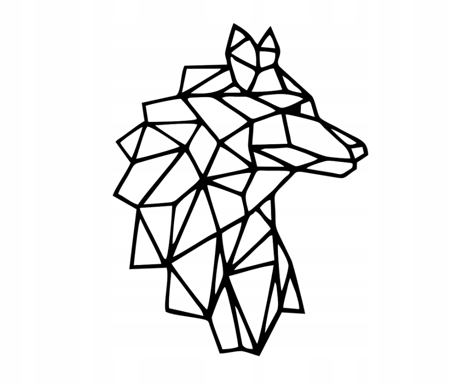 Geometrický Obraz Ažurový Vlk Do Kuchyně Obývacího Pokoje Nástěnná Dekorace 3D Panel