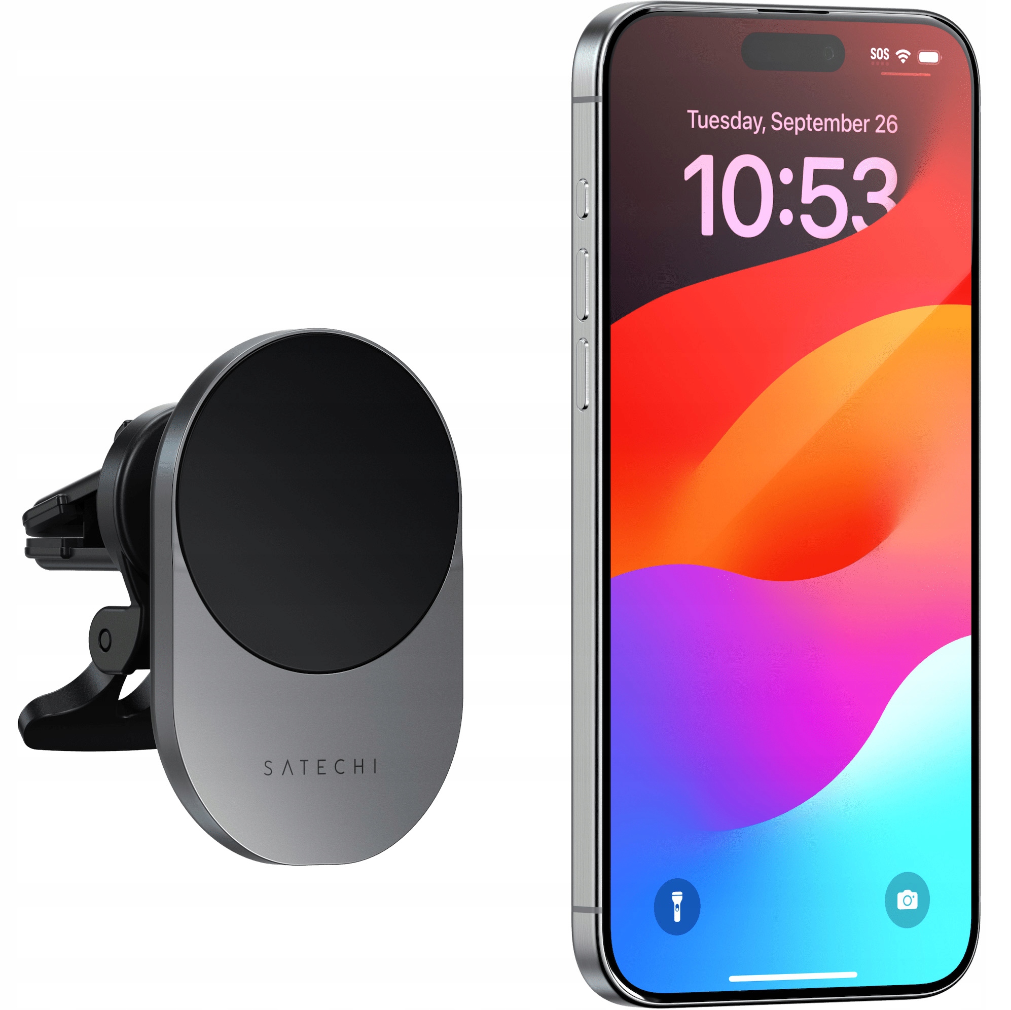 Držiak do auta na mriežku prívodu vzduchu Satechi Qi2 pre MagSafe 15W
