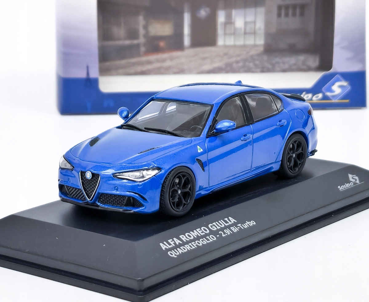Alfa Romeo Giulia Quadrifoglio (2019) niebieski SOLIDO 1:43